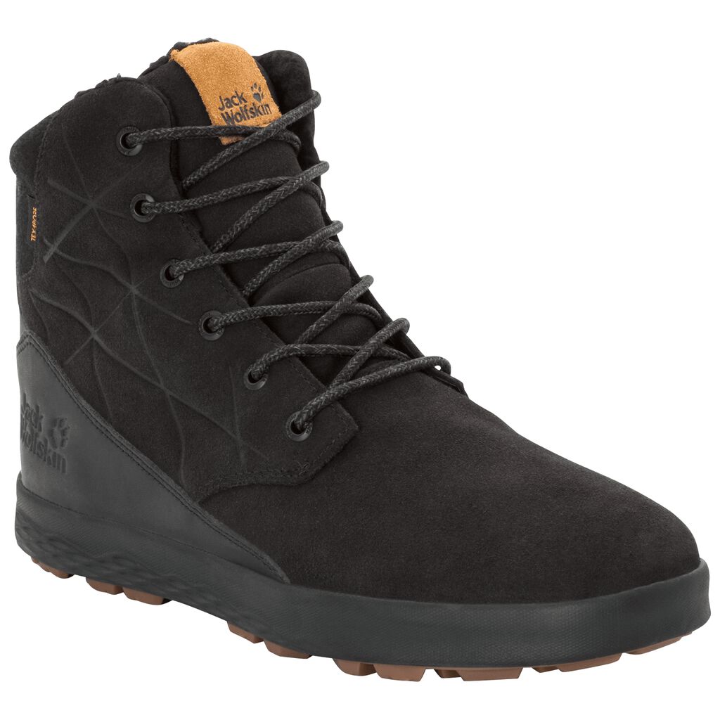 Jack Wolfskin AUCKLAND WT TEXAPORE ψηλα μποτεσ χειμωνασ ανδρικα μαυρα | GR6298555